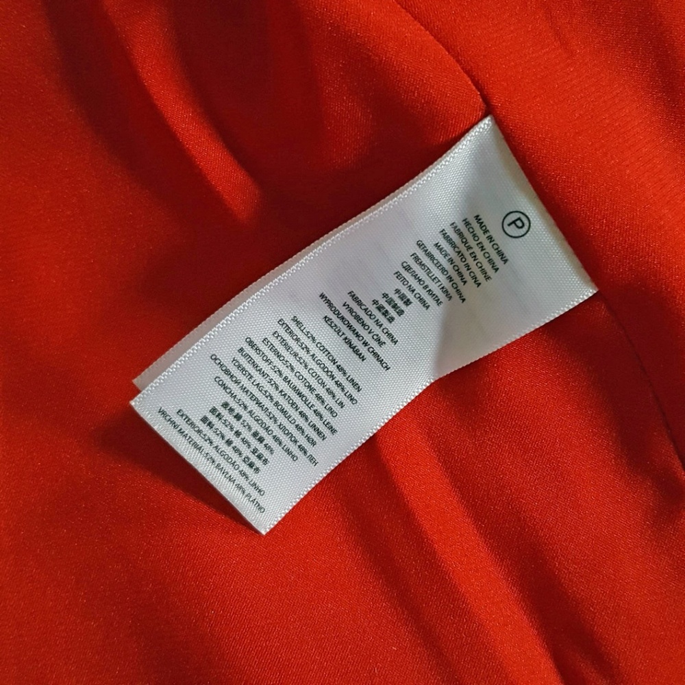 Michael Kors Womens Cotton Linen Blazer Red - Picture 6 of 8